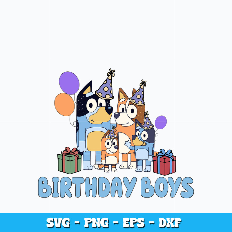 Birthday boys Bluey svg
