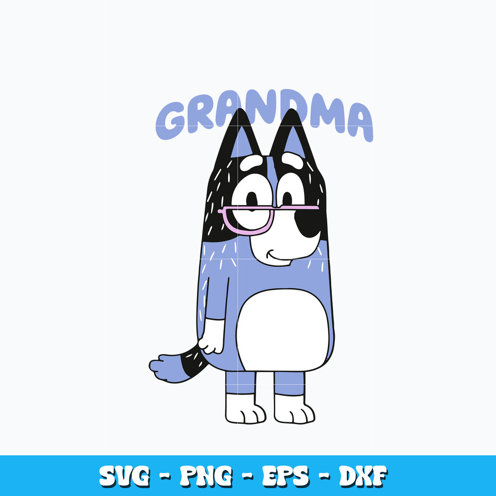 Bluey Nana Grandma svg