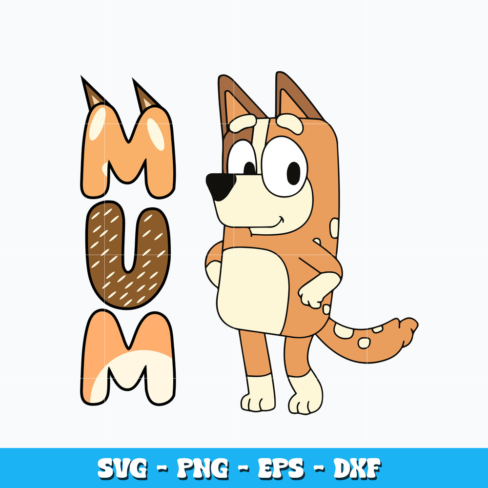 Chilli Heeler Mum cartoon svg