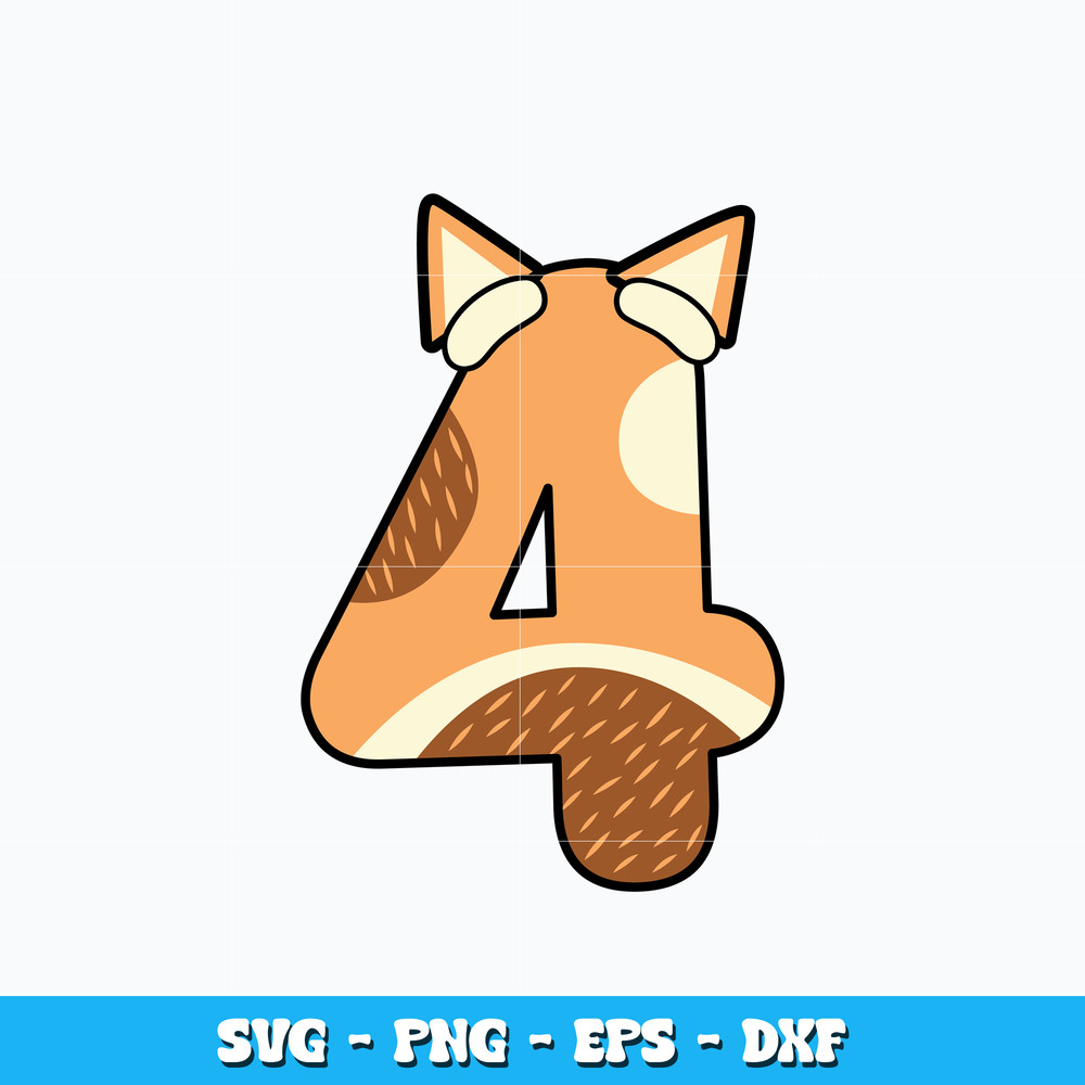Number four bingo design svg