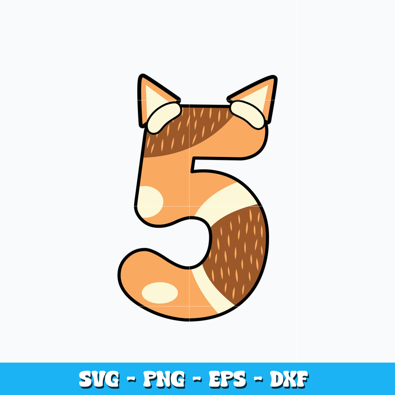 Number five bingo design svg