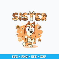 bingo sister design svg, bluey bingo svg, cartoon svg, logo design svg, digital file svg, instant download.
