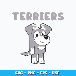 the terriers svg, bluey bingo cartoon svg, cartoon svg, logo design svg, digital file svg, instant download.