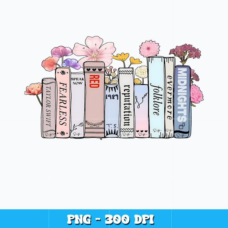 Taylor Swift Albums As Books png