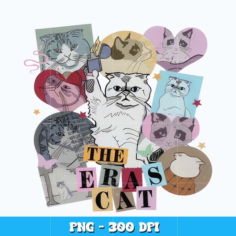 The Eras cat design png