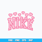 Nike Pink heart Svg
