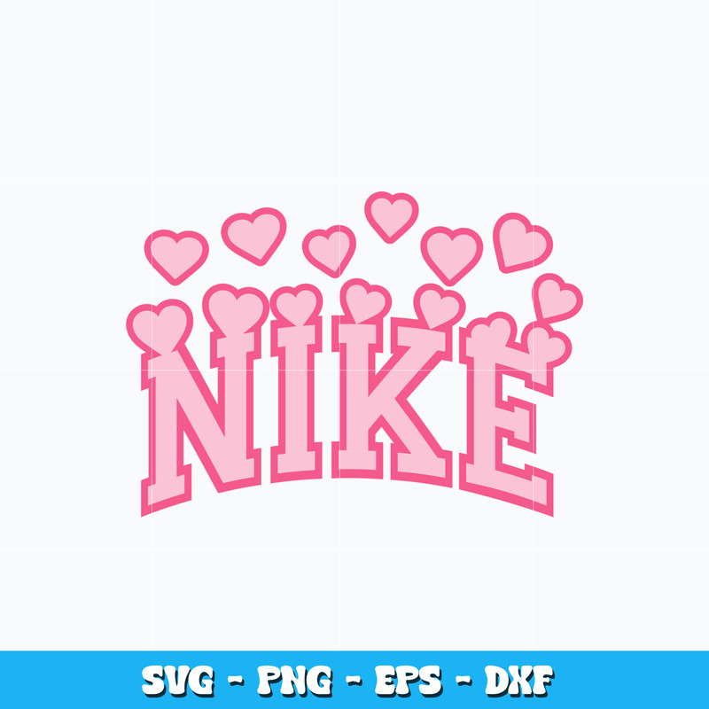 Nike Pink heart Svg