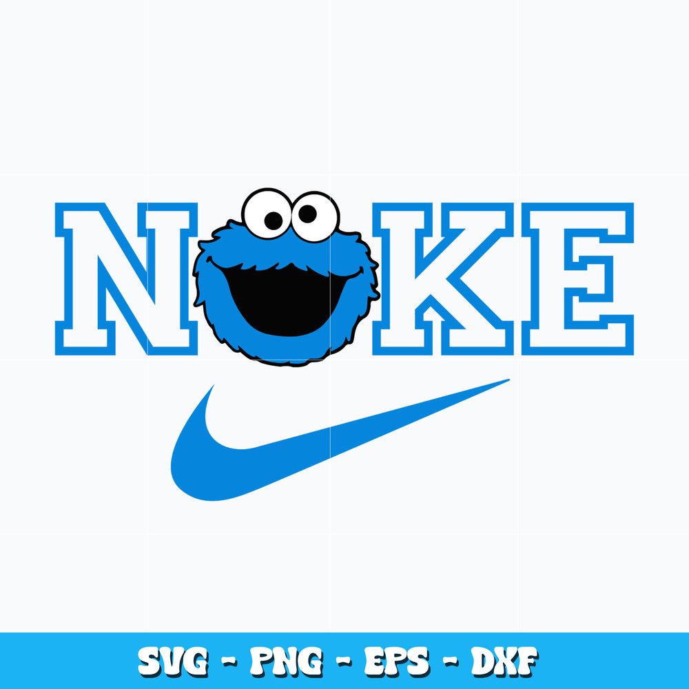 Cookie Monster Nike Svg