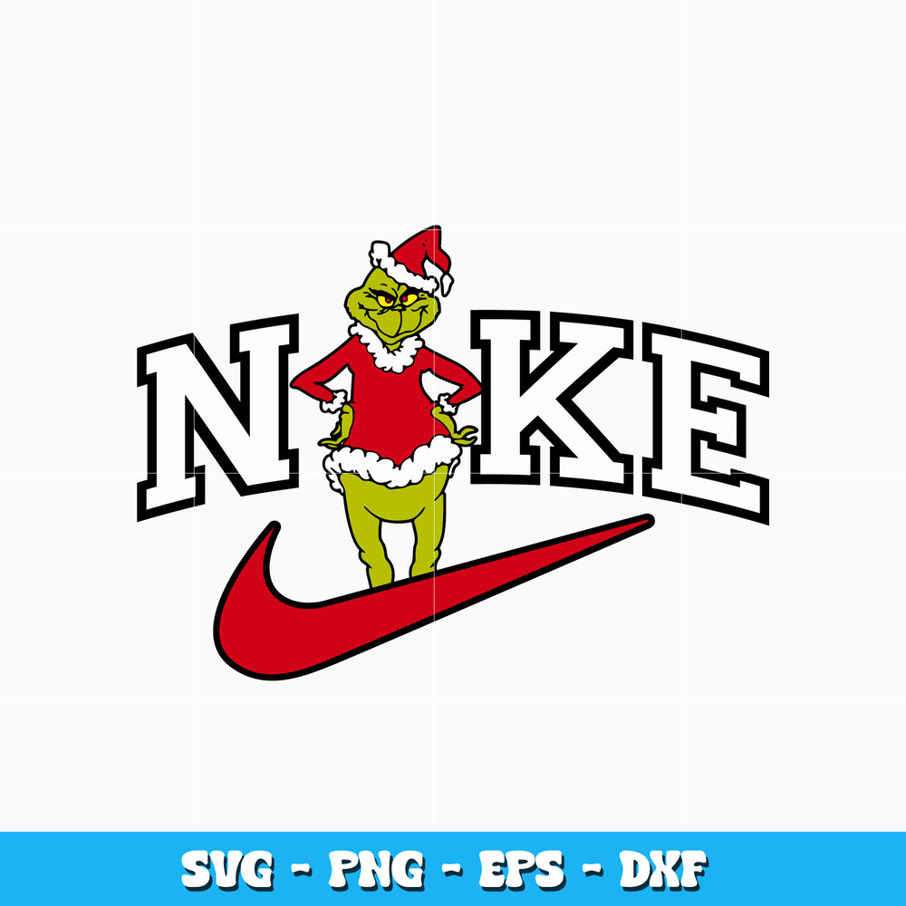 Nike Grinch Christmas Svg