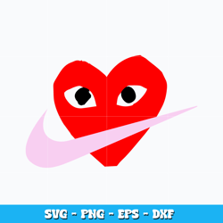 Nike X Heart design Svg, Logo Brand svg, Nike svg, cartoon svg, logo design svg, logo shirt svg, Instant download.
