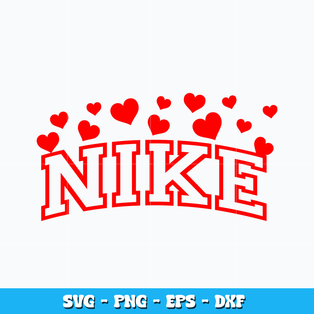 Heart Valentine Nike Svg