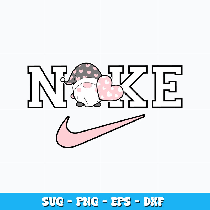 Valentine Gnome Nike Svg