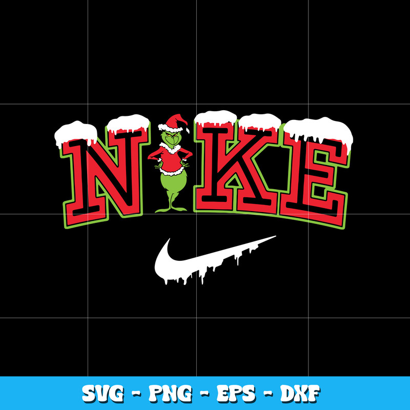 Nike Grinch Christmas Svg