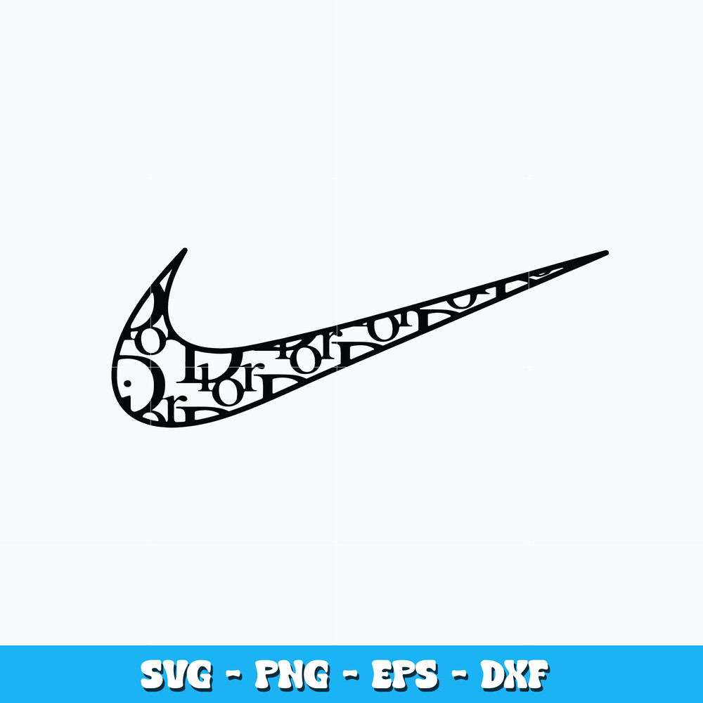 Nike Logo Dior design Svg