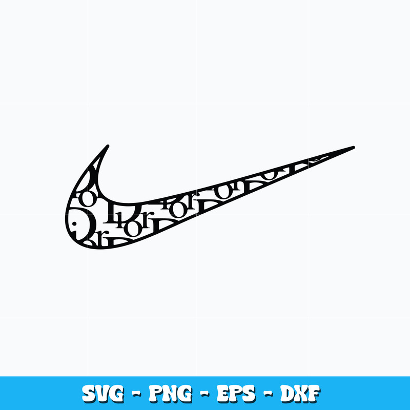 Nike Logo Dior design Svg