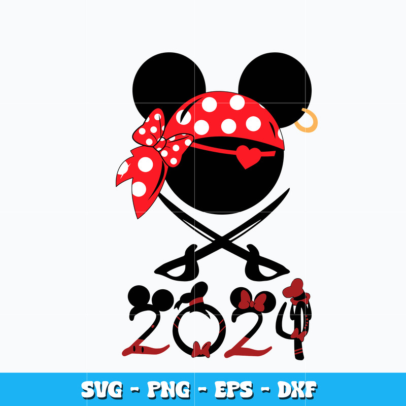Minnie Mouse Pirates 2024 svg
