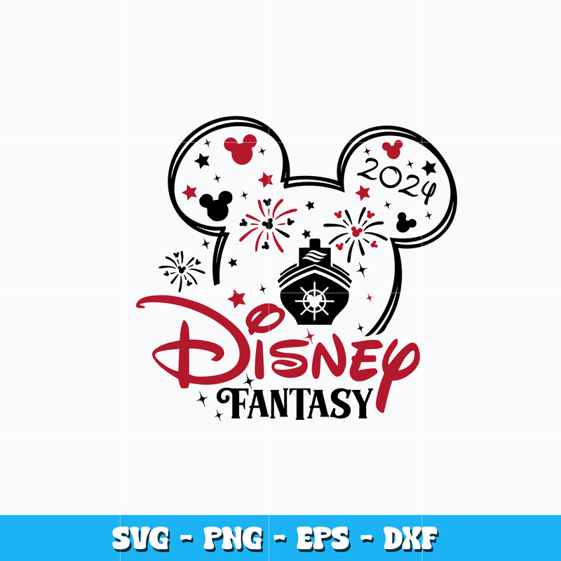 Mickey disney fantasy 2024 svg
