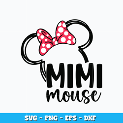 Minnie mouse Mimi Svg, Disney Minnie mouse head svg, cartoon svg, logo design svg, digital file svg, Instant download