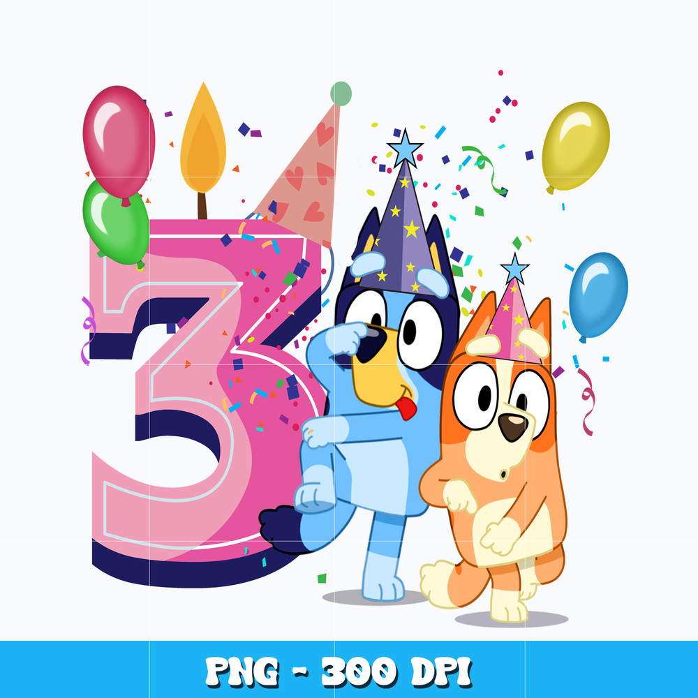 Bluey bingo 3rd pink png