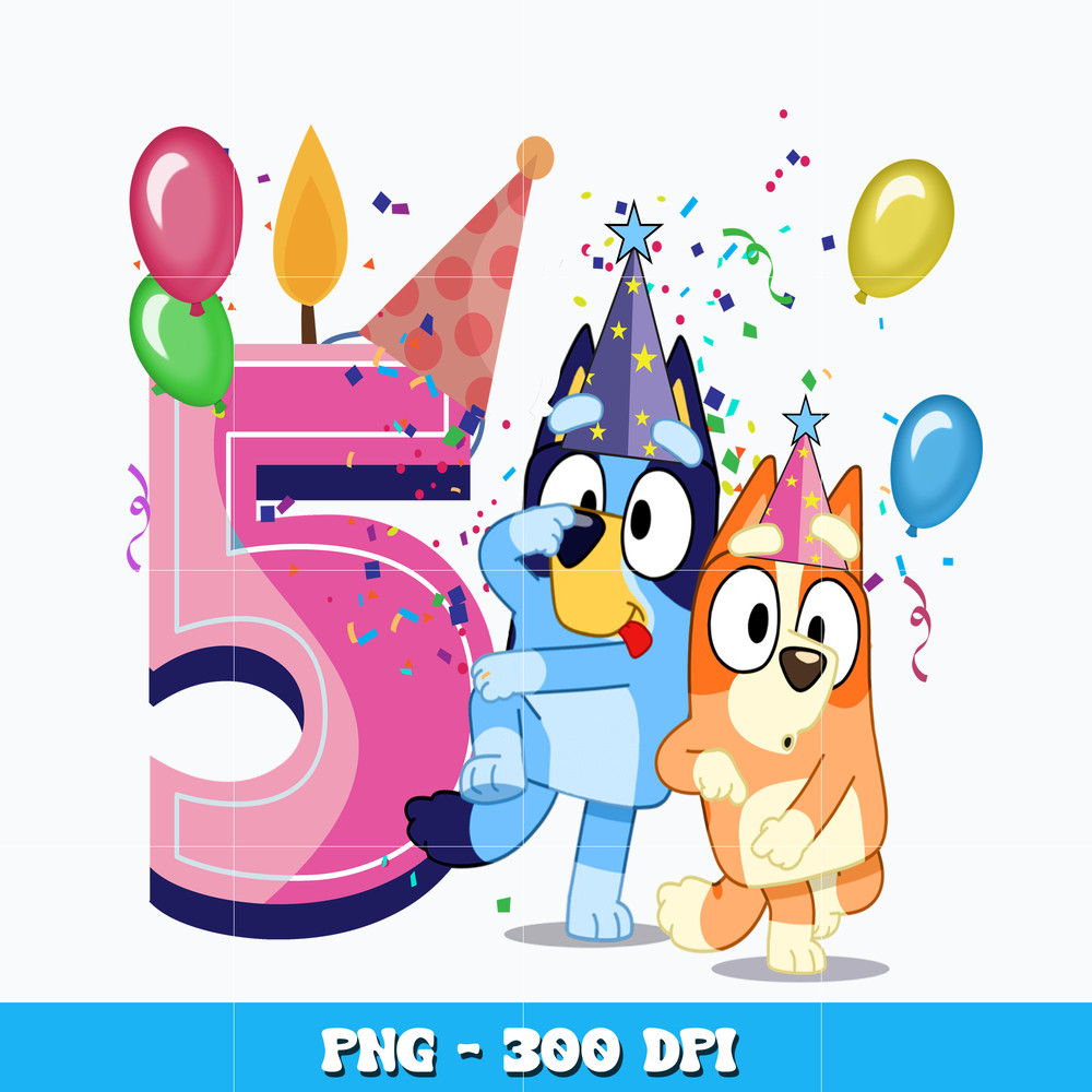 Bluey bingo 5th pink png