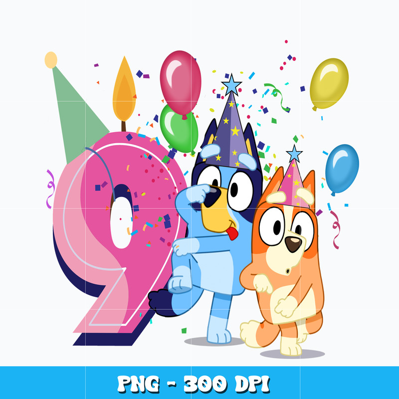 Bluey bingo 9th pink png