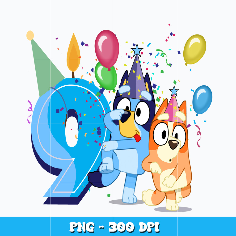 Bluey bingo 9th blue png
