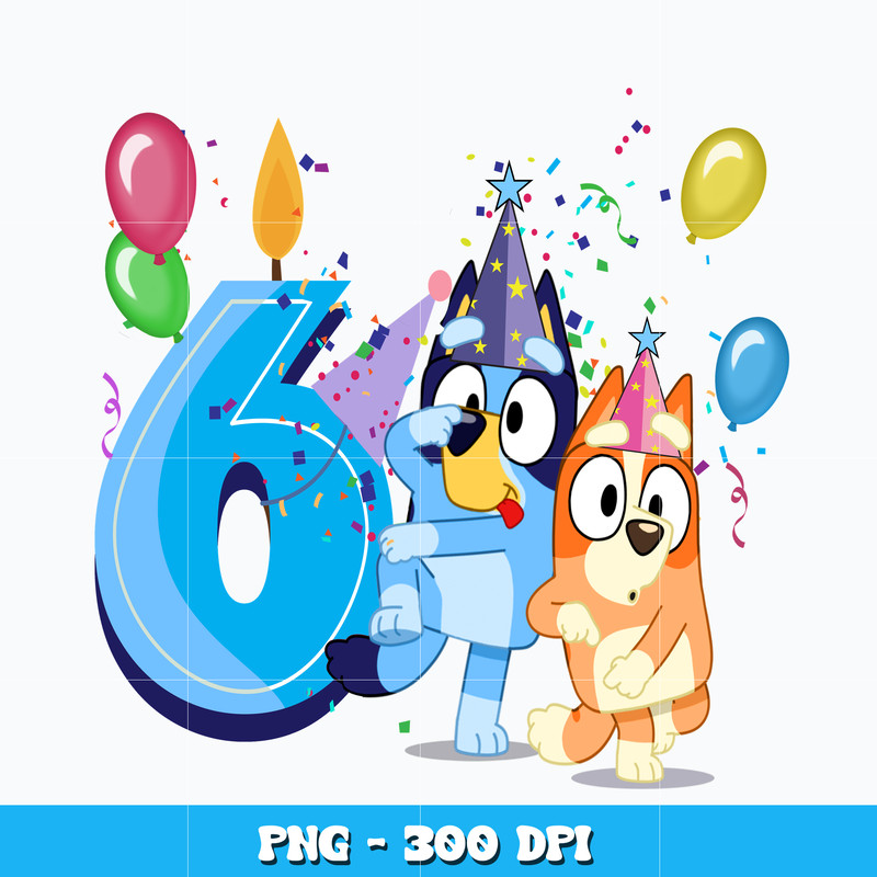 Bluey bingo 6th blue png