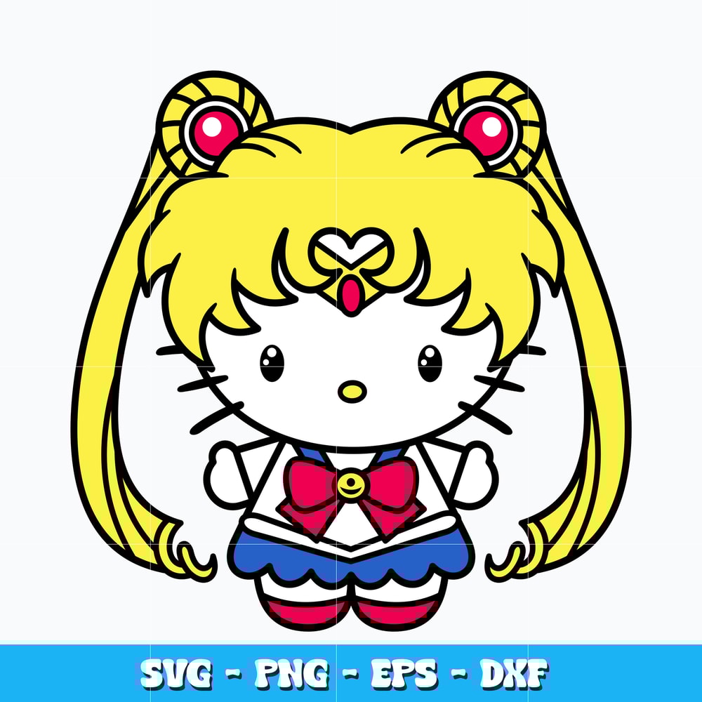 Hello Kitty Sailor Moon Svg