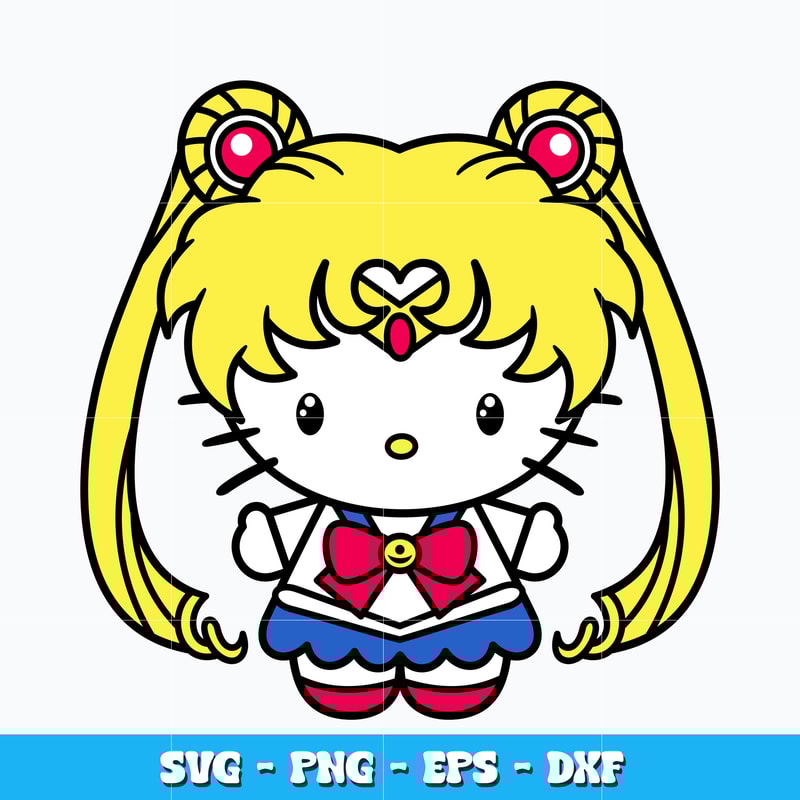 Hello Kitty Sailor Moon Svg