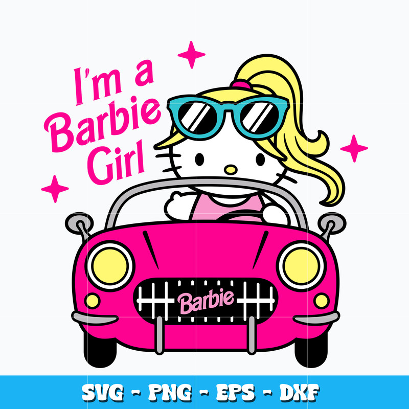 Quotes Svg, I'm a barbie girl Hello Kitty svg