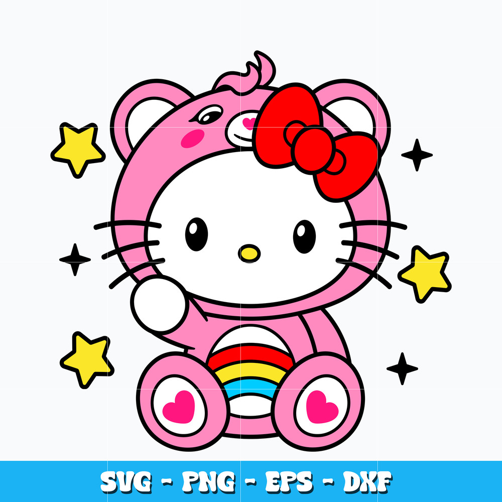 Kawaii Pink Bear svg