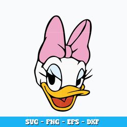 daisy duck design svg, disney daisy duck face svg, logo design svg, digital file svg, instant download.