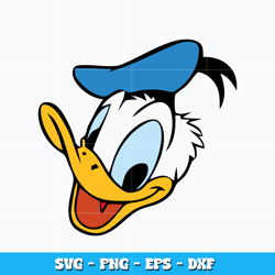 donald duck design svg, disney donald duck face svg, logo design svg, digital file svg, instant download.