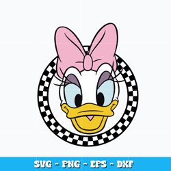 daisy duck head face svg, disney daisy head svg, cartoon svg, logo design svg, digital file svg, instant download.