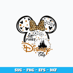 Minnie disney 2024 trip svg, Disney minnie head svg, cartoon svg, logo design svg, digital file svg, Instant download