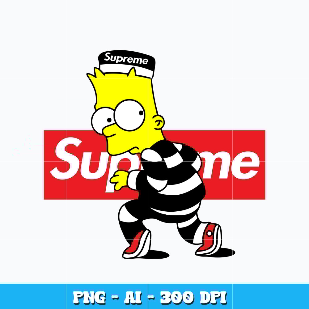 Bart Simpson Supreme svg