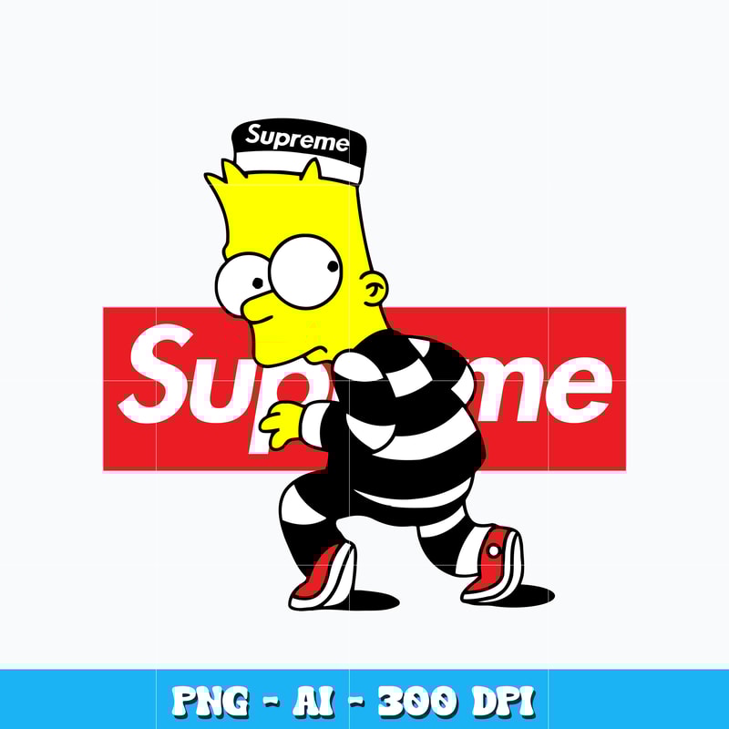Bart Simpson Supreme svg