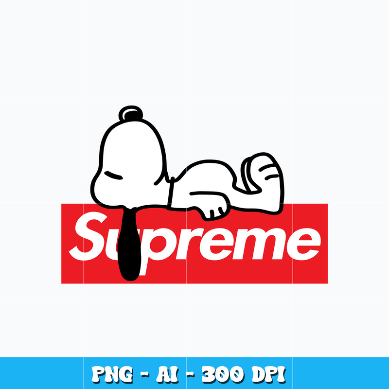 Snoopy Supreme svg