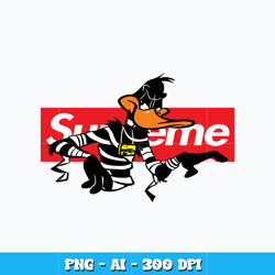 daffy duck supreme svg, daffy duck cartoon svg, cartoon svg, logo design svg, digital file svg, instant download.
