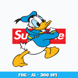 supreme donald duck svg, donald duck cartoon svg, cartoon svg, logo design svg, digital file svg, instant download.