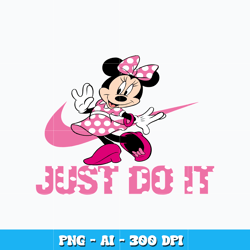 nike just do it svg, minnie mouse cartoon svg, logo design svg, logo nike svg, digital file svg, instant download.