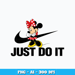 minnie nike just do it svg, minnie mouse cartoon svg, logo design svg, logo nike svg, digital file svg, instant download