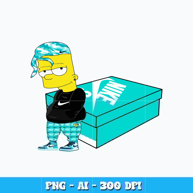 Nike Box x Bart Simpson svg