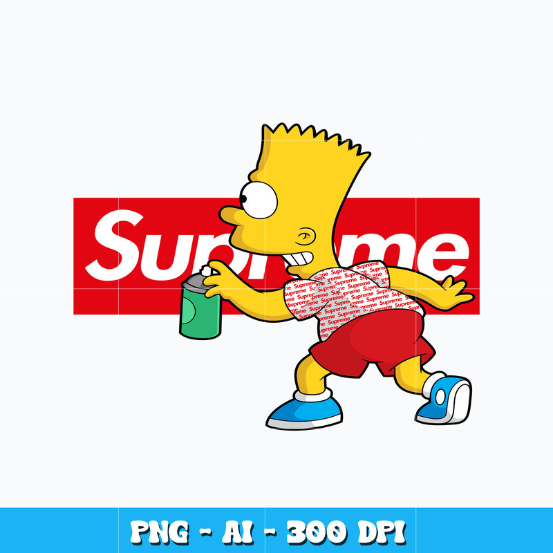 Supreme Bart Simpson svg