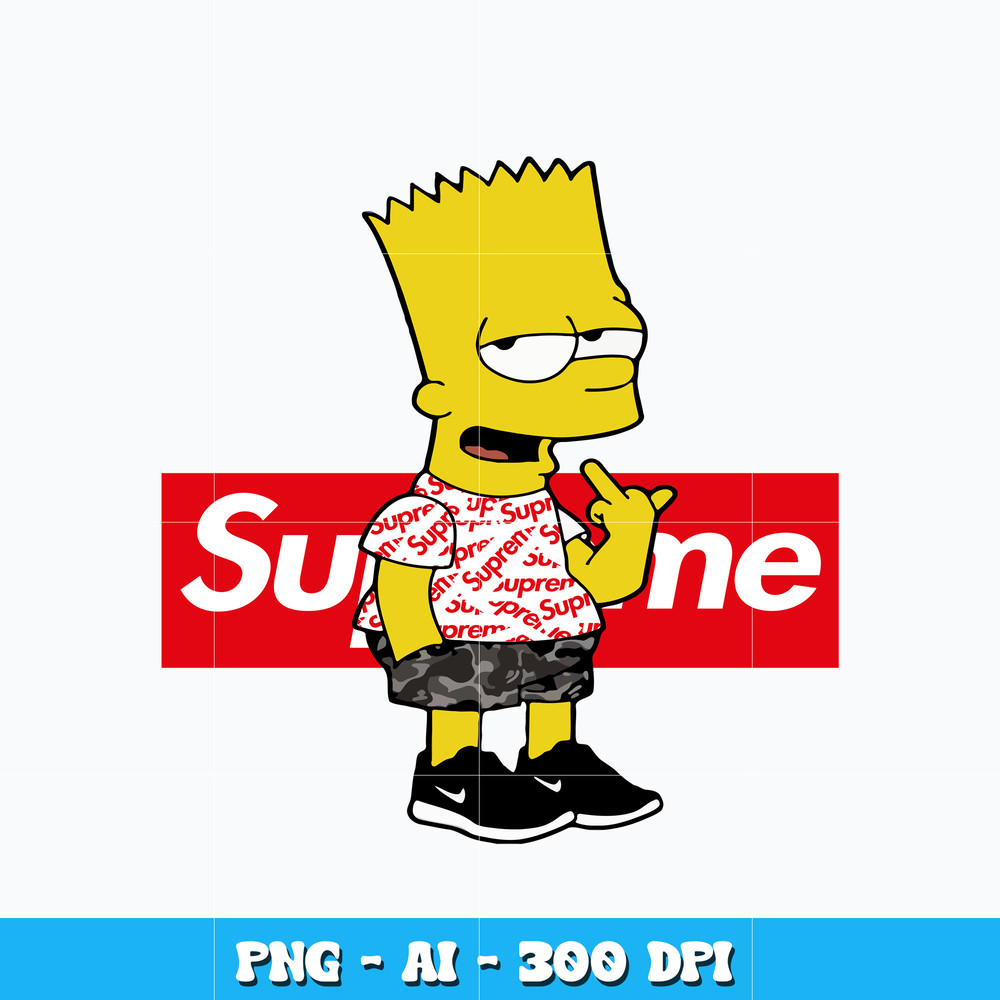 Supreme Bart Simpson svg