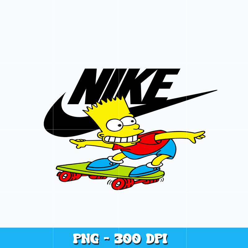 Nike X Bart Skateboard Png