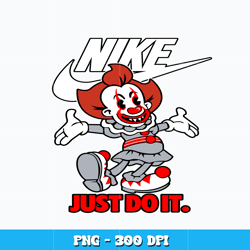 Pennywise With Nike logo Png, Pennywise png, logo design png, Logo Nike png, digital file png, Instant download.