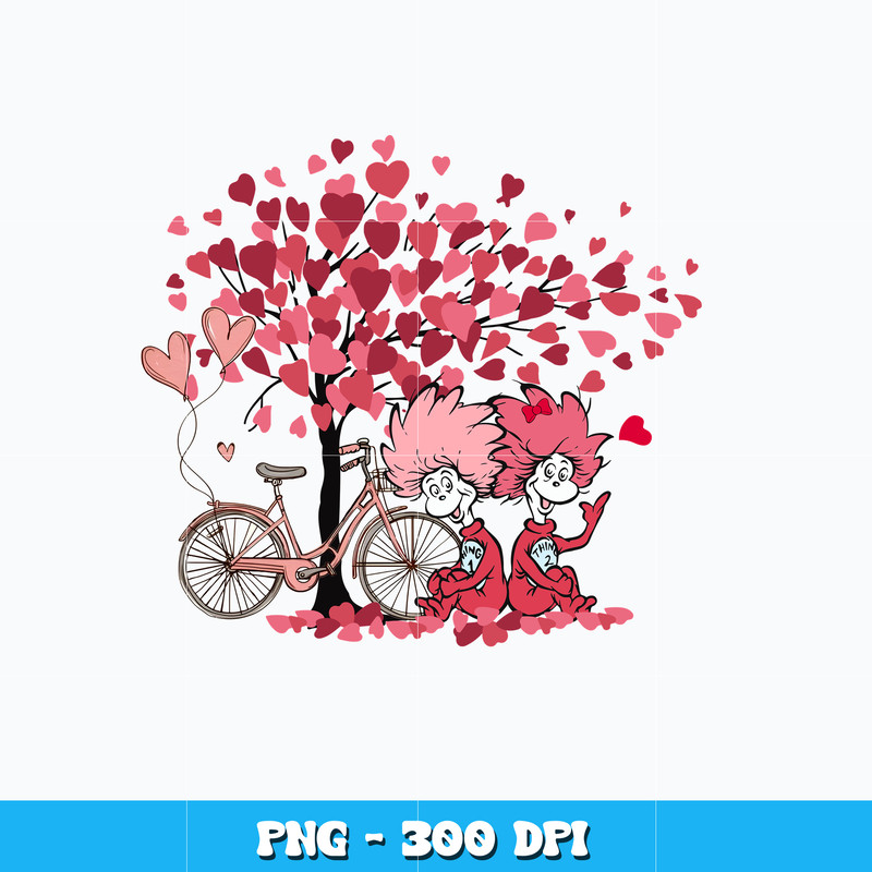 Thing 1 thing 2 Valentine png