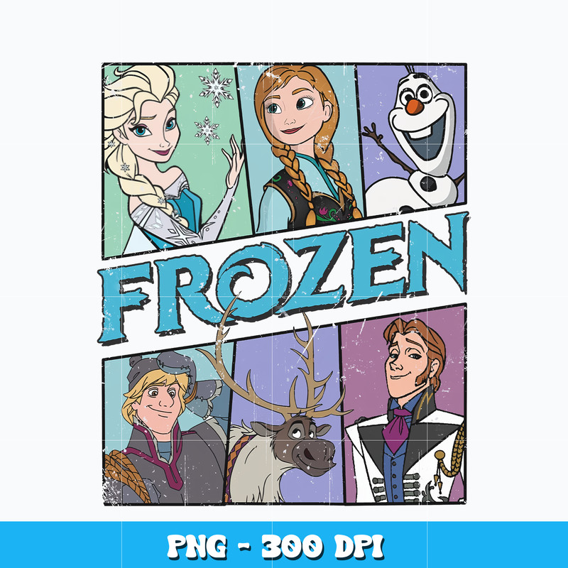 Frozen cartoon design png