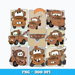 tow mater cartoon png, disney cars png, disney vacation png, logo design png, digital file, instant download.